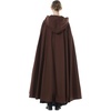 image:imageBEAUTELICATE Womens Hooded Cape Bridal Wedding Cloak Poncho 100 Cotton Full LengthBrown