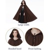 image:imageBEAUTELICATE Womens Hooded Cape Bridal Wedding Cloak Poncho 100 Cotton Full LengthBrown