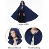 image:imageBEAUTELICATE Womens Hooded Cape Bridal Wedding Cloak Poncho 100 Cotton Full LengthNavy Blue