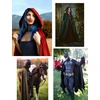image:imageBEAUTELICATE Womens Hooded Cape Bridal Wedding Cloak Poncho 100 Cotton Full LengthNavy Blue