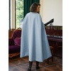 image:imageBEAUTELICATE Wool Blend Cloak Slit Sleeve 2 Pockets TurnDown Collar Fleece Cloak Winter CapeBlue