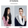 image:imageCatholic Chapel Mantilla Veil Church Lace Head Covering Easter Latin Mass Off White BlackOffwhite