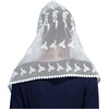 image:imageCatholic Chapel Mantilla Veil Church Lace Head Covering Easter Latin Mass Off White BlackOffwhite