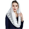 image:imageCatholic Chapel Mantilla Veil Church Lace Head Covering Easter Latin Mass Off White BlackOffwhite