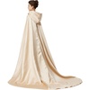 image:imageBEAUTELICATE Bridal Cloak Womens Wedding Hooded Cape Poncho Full Length Trailing Cape PhotographyChampagne