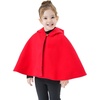 image:imageBEAUTELICATE Girl Hooded Cape Wool Blend Cloak Pure Cotton Lining Hallows Christmas CosplayRed