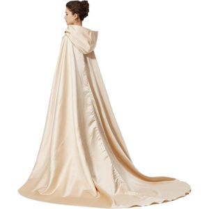 image:imageBEAUTELICATE Bridal Cloak Womens Wedding Hooded Cape Poncho Full Length Trailing Cape PhotographyChampagne