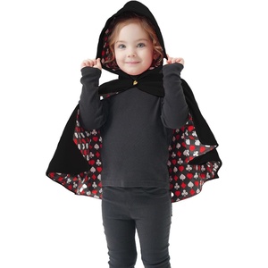 image:imageBEAUTELICATE Girl Hooded Cape Wool Blend Cloak Pure Cotton Lining Hallows Christmas CosplayBlack