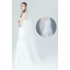 image:imageBEAUTELICATE Bridal Wedding Veil 2 Tier For Women Cut Edge Knee Chapel Length With Comb Ivory WhiteChapel Lengthwhite