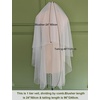 image:imageBEAUTELICATE Bridal Wedding Veil 2 Tier For Women Cut Edge Knee Chapel Length With Comb Ivory WhiteKnee Lengthivory