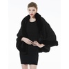 image:imageBEAUTELICATE Faux Fur Shawl Wrap Bridesmaids Stole Lambs Wool Bridal Cape Shrug Wedding with Fur TrimBlack