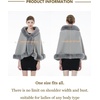 image:imageBEAUTELICATE Faux Fur Shawl Wrap Bridesmaids Stole Lambs Wool Bridal Cape Shrug Wedding with Fur TrimGrey