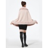 image:imageBEAUTELICATE Faux Fur Shawl Wrap Stole Shrug Bridal Winter Wedding with HookPink