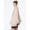 image:imageBEAUTELICATE Faux Fur Shawl Wrap Stole Shrug Bridal Winter Wedding with HookPink