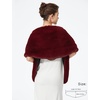 image:imageBEAUTELICATE Luxury Faux Fur Shawl Bridal Party EveningWedding Wrap Stole WinterBurgundy