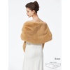 image:imageBEAUTELICATE Luxury Faux Fur Shawl Bridal Party EveningWedding Wrap Stole WinterCamel