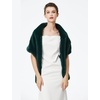 image:imageBEAUTELICATE Luxury Faux Fur Shawl Bridal Party EveningWedding Wrap Stole WinterDark Green