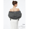 image:imageBEAUTELICATE Luxury Faux Fur Shawl Bridal Party EveningWedding Wrap Stole WinterDark Grey