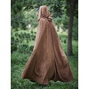image:imageBEAUTELICATE Renaissance Hooded Cloak Cosplay Medieval Hobbit Halloween Suede Wizard CapeBrown