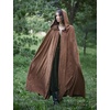 image:imageBEAUTELICATE Renaissance Hooded Cloak Cosplay Medieval Hobbit Halloween Suede Wizard CapeBrown