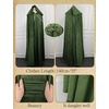 image:imageBEAUTELICATE Renaissance Hooded Cloak Cosplay Medieval Hobbit Halloween Suede Wizard CapeMoss Green
