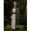 image:imageBEAUTELICATE Renaissance Hooded Cloak Cosplay Medieval Hobbit Halloween Suede Wizard CapeMoss Green