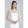 image:imageBEAUTELICATE Wedding Bridal Veil with Comb 1 Tier Cut Edge FingertipampCathedral LengthChampagne