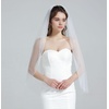 image:imageBEAUTELICATE Wedding Bridal Veil with Comb 1 Tier Cut Edge FingertipampCathedral LengthLight Ivory