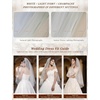 image:imageBEAUTELICATE Wedding Bridal Veil with Comb 1 Tier Cut Edge FingertipampCathedral LengthLight Ivory