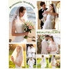 image:imageBEAUTELICATE Wedding Bridal Veil with Comb 2 Tier Cut Edge Elbow Fingertip Length Ivory WhiteIvory