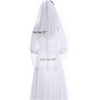 image:imageBEAUTELICATE Wedding Bridal Veil with Comb 2 Tier Cut Edge Elbow Fingertip Length Ivory WhiteWhite