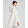 image:imageBEAUTELICATE Wedding Cape Hooded Cloak for Bride Winter Wool Cape Fur Hood with Fur TrimIvory  31