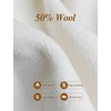 image:imageBEAUTELICATE Wedding Cape Hooded Cloak for Bride Winter Wool Cape Fur Hood with Fur TrimIvory  31