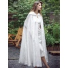 image:imageBEAUTELICATE White Bridal Cape with Hood Floral Print Wedding Cape Hook ClosureOff White 55