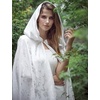 image:imageBEAUTELICATE White Bridal Cape with Hood Floral Print Wedding Cape Hook ClosureOff White 55