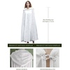 image:imageBEAUTELICATE White Bridal Cape with Hood Floral Print Wedding Cape Hook ClosureOff White 55