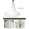 image:imageBEAUTELICATE White Bridal Cape with Hood Floral Print Wedding Cape Hook ClosureOff White110