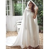 image:imageBEAUTELICATE White Bridal Cape with Hood Floral Print Wedding Cape Hook ClosureOff White110