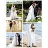 image:imageBEAUTELICATE White Bridal Cape with Hood Floral Print Wedding Cape Hook ClosureOff White110
