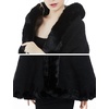 image:imageBEAUTELICATE Women Faux Fur Shawl Bridal Cape Wedding Faux Lambs Wool ShrugBlack