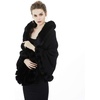 image:imageBEAUTELICATE Women Faux Fur Shawl Bridal Cape Wedding Faux Lambs Wool ShrugBlack