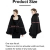 image:imageBEAUTELICATE Women Faux Fur Shawl Bridal Cape Wedding Faux Lambs Wool ShrugBlack