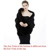 image:imageBEAUTELICATE Women Faux Fur Shawl Bridal Cape Wedding Faux Lambs Wool ShrugBlack