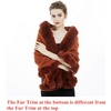 image:imageBEAUTELICATE Women Faux Fur Shawl Bridal Cape Wedding Faux Lambs Wool ShrugCamel