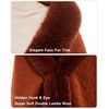 image:imageBEAUTELICATE Women Faux Fur Shawl Bridal Cape Wedding Faux Lambs Wool ShrugCamel