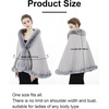 image:imageBEAUTELICATE Women Faux Fur Shawl Bridal Cape Wedding Faux Lambs Wool ShrugGray
