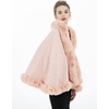 image:imageBEAUTELICATE Women Faux Fur Shawl Bridal Cape Wedding Faux Lambs Wool ShrugPink