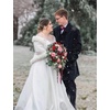 image:imageBEAUTELICATE Women Faux Fur Shawl Bridal Cape Wedding Faux Lambs Wool ShrugPink