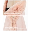 image:imageBEAUTELICATE Women Faux Fur Shawl Bridal Cape Wedding Faux Lambs Wool ShrugPink
