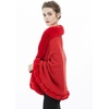 image:imageBEAUTELICATE Women Faux Fur Shawl Bridal Cape Wedding Faux Lambs Wool ShrugRed